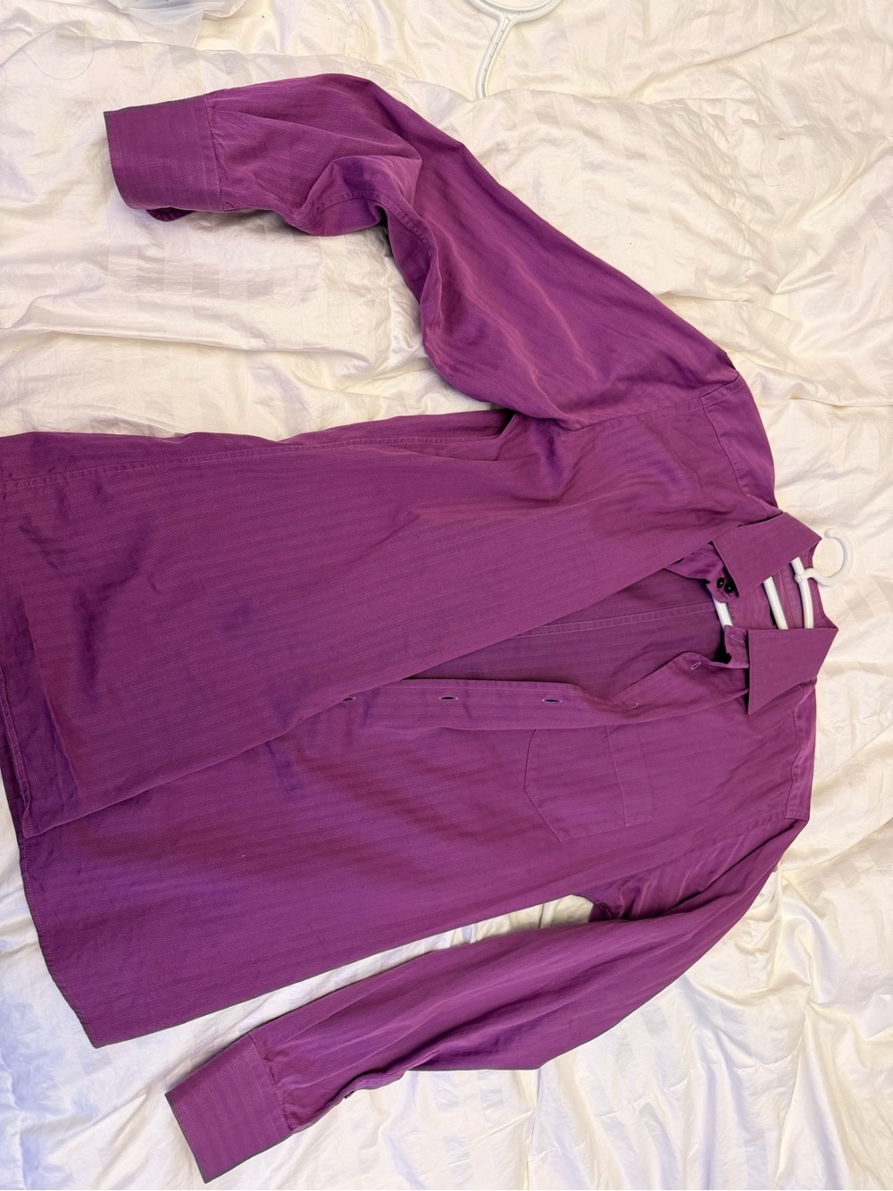 Dolce & Gabbana Men's Deep Purple Long-Sleeve Button-Down Shirt